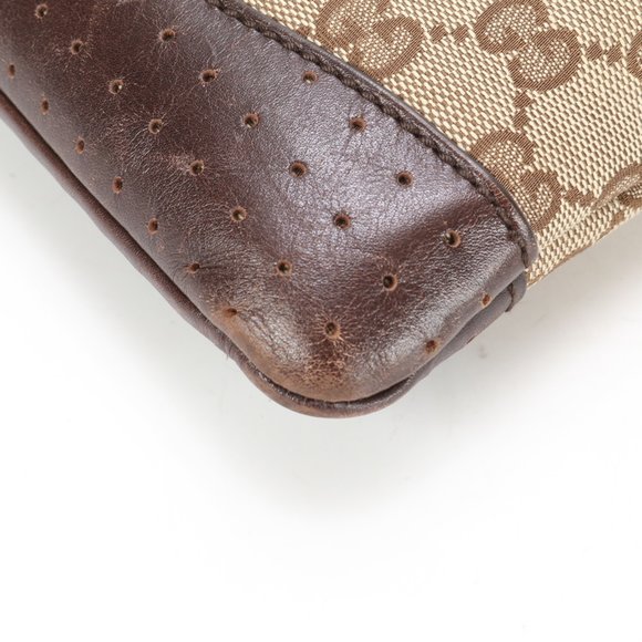 Gucci GG Canvas 147671 Leather Shoulder Bag Tote Men's - Picture 9 of 16